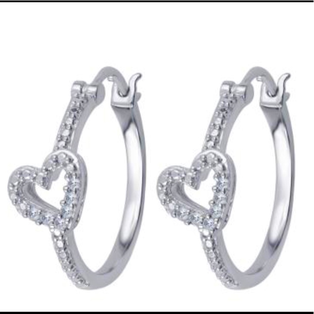 Sterling Silver 0.10 CTW Diamond Earrings